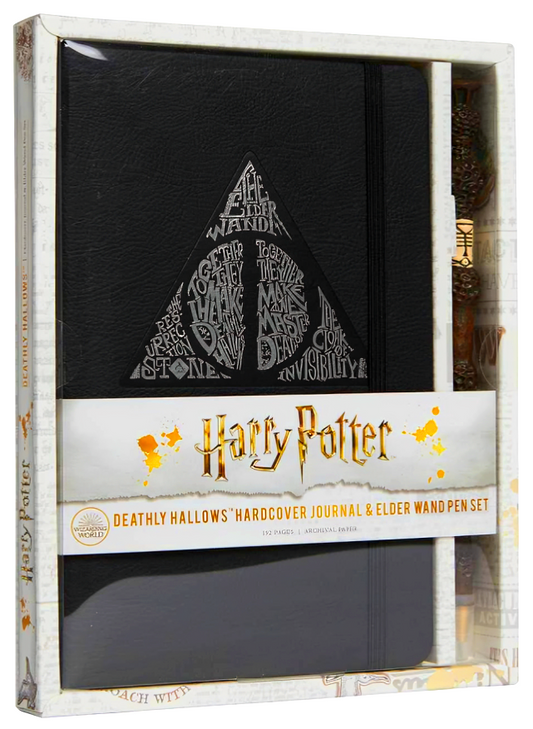 Harry Potter: Deathly Hallows Hardcover Ruled Journal And Elder Wand Pen Set