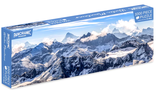 1000 Piece Jigsaw Puzzle Panoramic - Winter Mountain