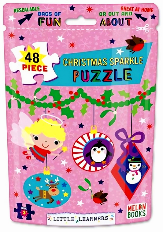 [Original Price: RM12.90] 48 Piece Christmas Sparkle Puzzle Pink