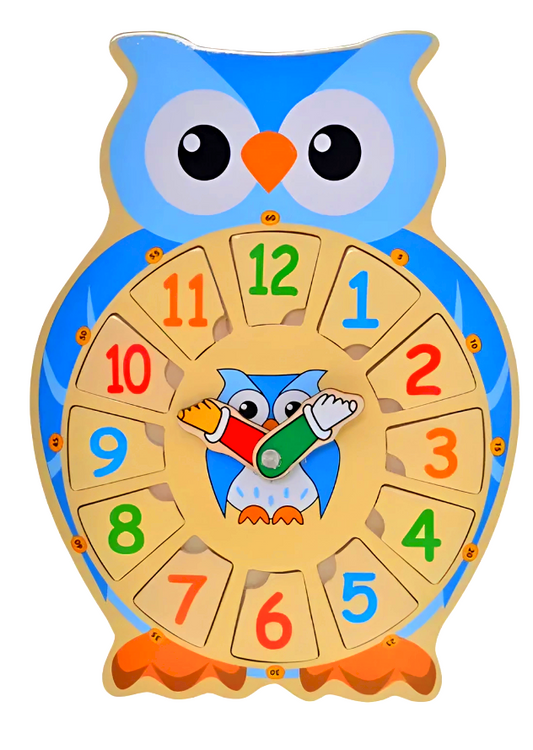Let's Learn Owl Clock (Assorted)