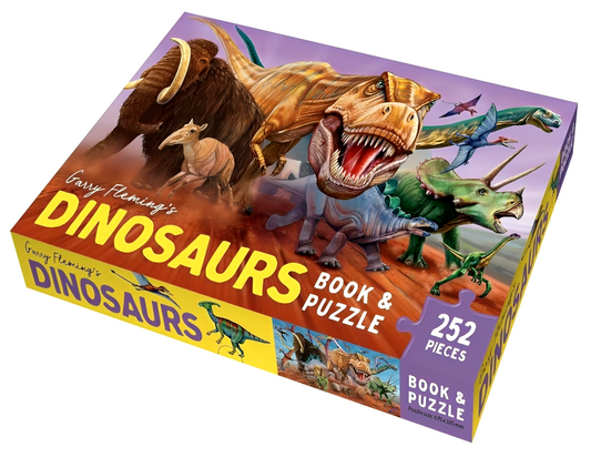 [Crazy RM1] Garry Fleming's Dinosaurs Book & Jigsaw