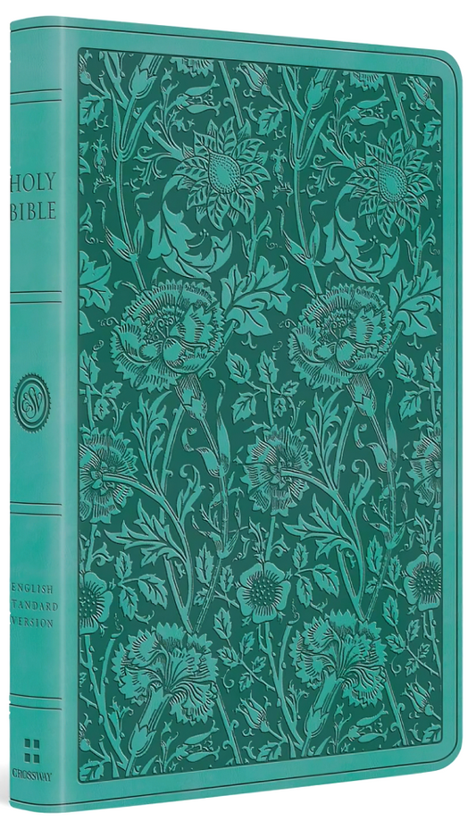 ESV, Premium Gift Bible (Trutone, Teal, Floral Design)
