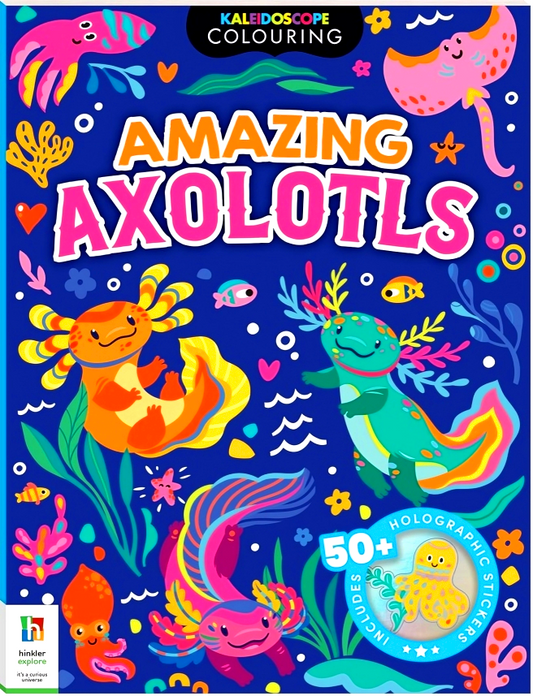 [Original Price: RM14.90] Amazing Axolotls (Kaleidoscope Colouring)