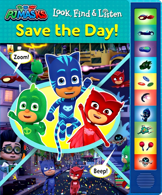 [Original Price: RM34.90] PJ Masks: Save The Day! Look, Find & Listen Sound Book