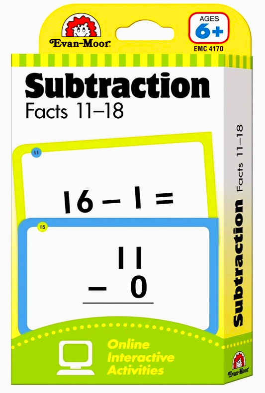 Flashcards: Subtraction Facts 11-18