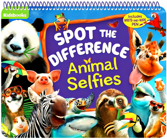 Spot The Difference: Animal Selfies (Family Fun Spiral Wipe Off)
