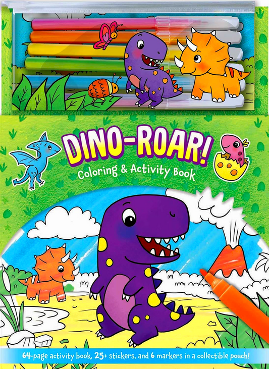 Dino-Roar! Coloring & Activity Book (Marker Pouch) (Ub)