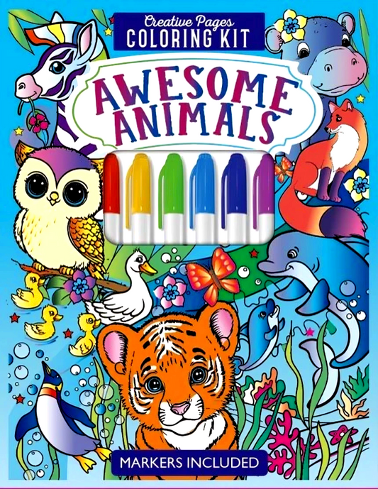 Creative Pages Coloring Book Awesome Animals