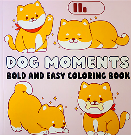 Dog Moments Bold And Easy Coloring Book