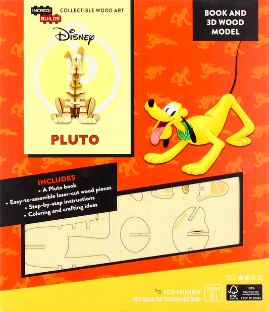 [Original Price: RM24.90] Incredibuilds: Disney: Pluto Book And 3D Wood Model