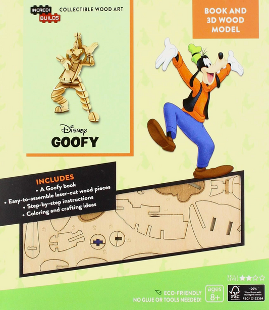 [Original Price: RM24.90] Incredibuilds: Disney: Goofy Book And 3D Wood Model