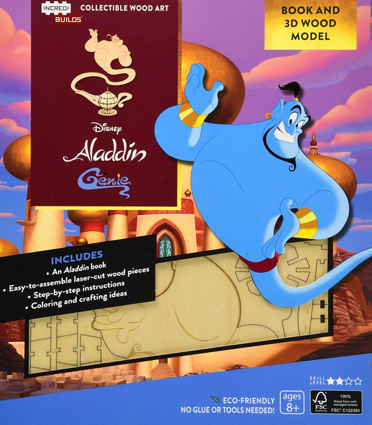 [Original Price: RM24.90] Incredibuilds Disney's Aladdin: Genie Book And 3D Wood Model