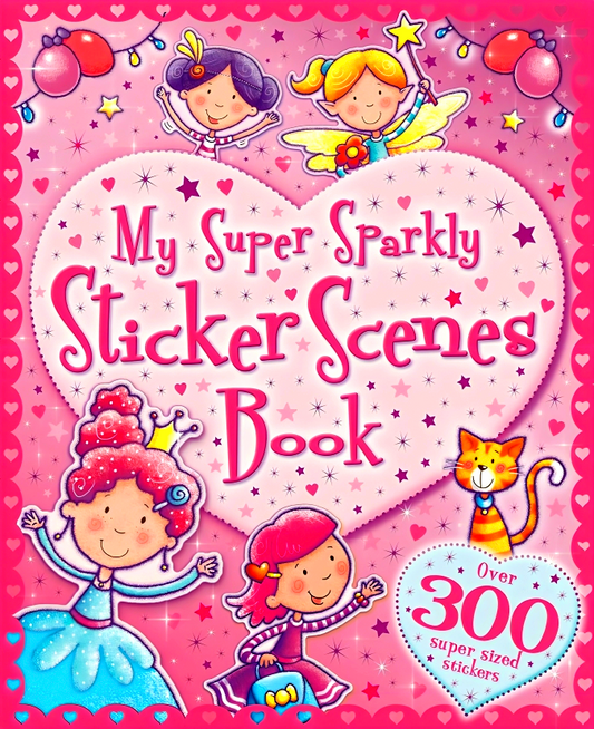 Giant S & A Girl Sticker Scene: Sparkly Sticker Scenes