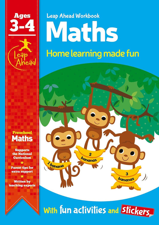 Leap Ahead Workbook: Math Age 3-4 (Preschool)