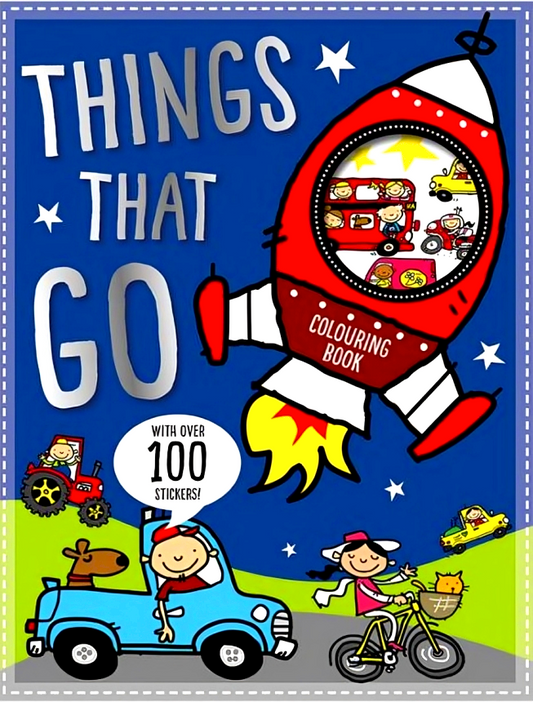 [Original Price: RM14.90] Things That Go Colouring Book (With Over 100 Stickers)