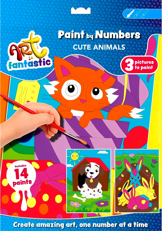 [Original Price: RM29.90] Art Fantastic Cute Animals Triple Set - Paint By Numbers