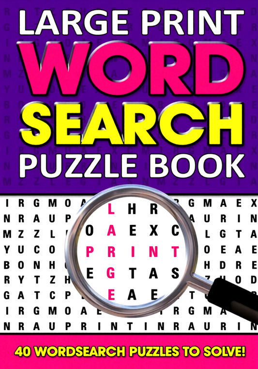 [Original Price: RM12.90] Large Print Wordsearch Books (Purple)
