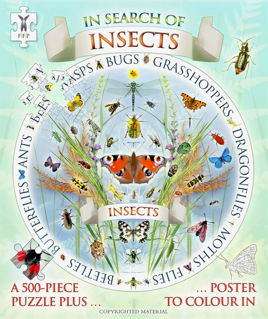 [Original Price: RM34.90] In Search Of Insects (500-Piece Jigsaw & Poster)