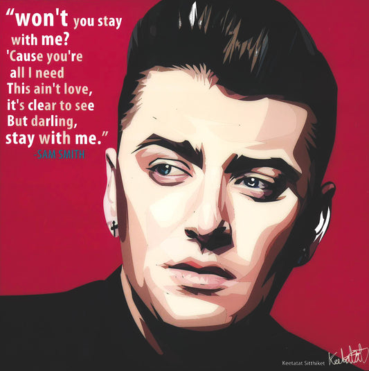 Pop Art: Sam Smith (26 Cm X 26 Cm)