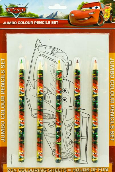 Disney Pixar Cars: Jumbo Colour Pencils Set