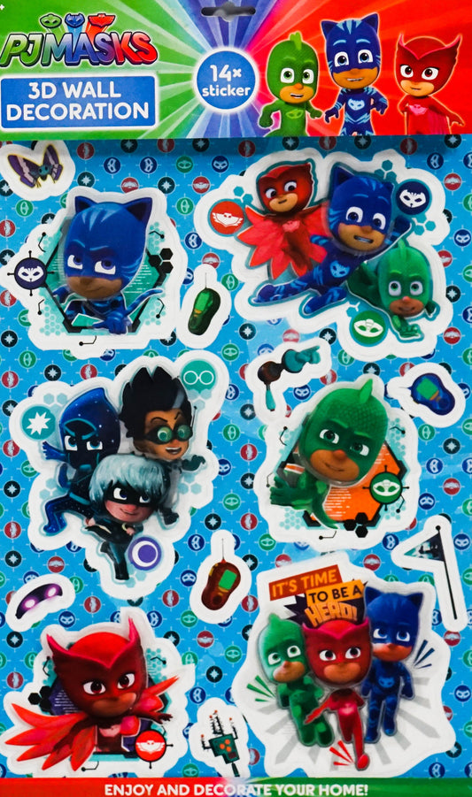 Pj Masks 3D Stickers