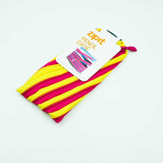 Zipit Bright Twister Pouch: Pink & Yellow