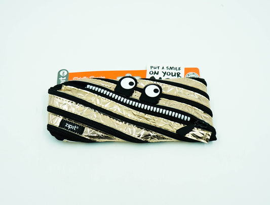 Zipit Metallic Pouch Bronze