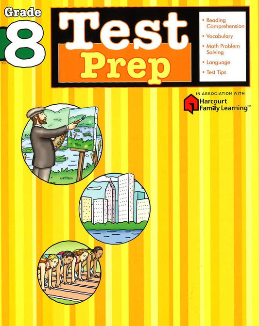 Test Prep: Grade 8 (Flash Kids Harcourt Family Learning)