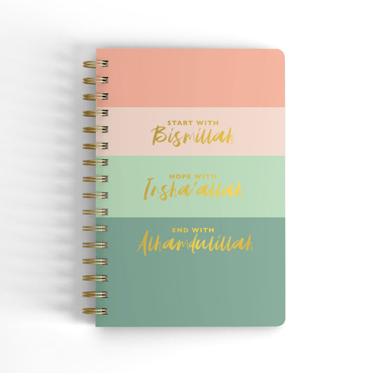 Bismillah Insha'allah Alhamdulillah Wire-O A5 Notebook